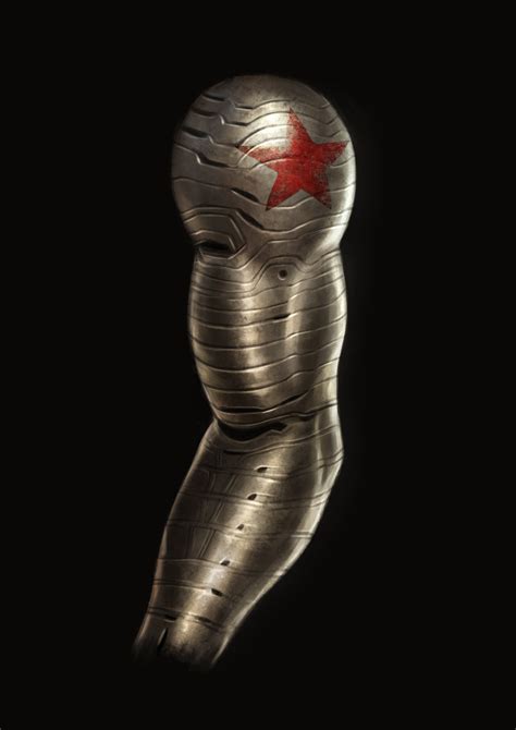 bucky barnes metal arm drawing.